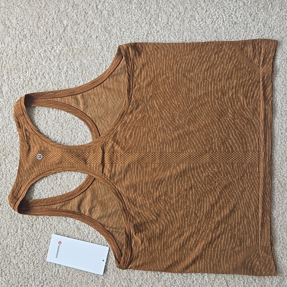 NWT Lululemon Swiftly Tech Tank 2.0 Water Surface Copper Brown/Bold Beige 14 - Picture 9 of 14